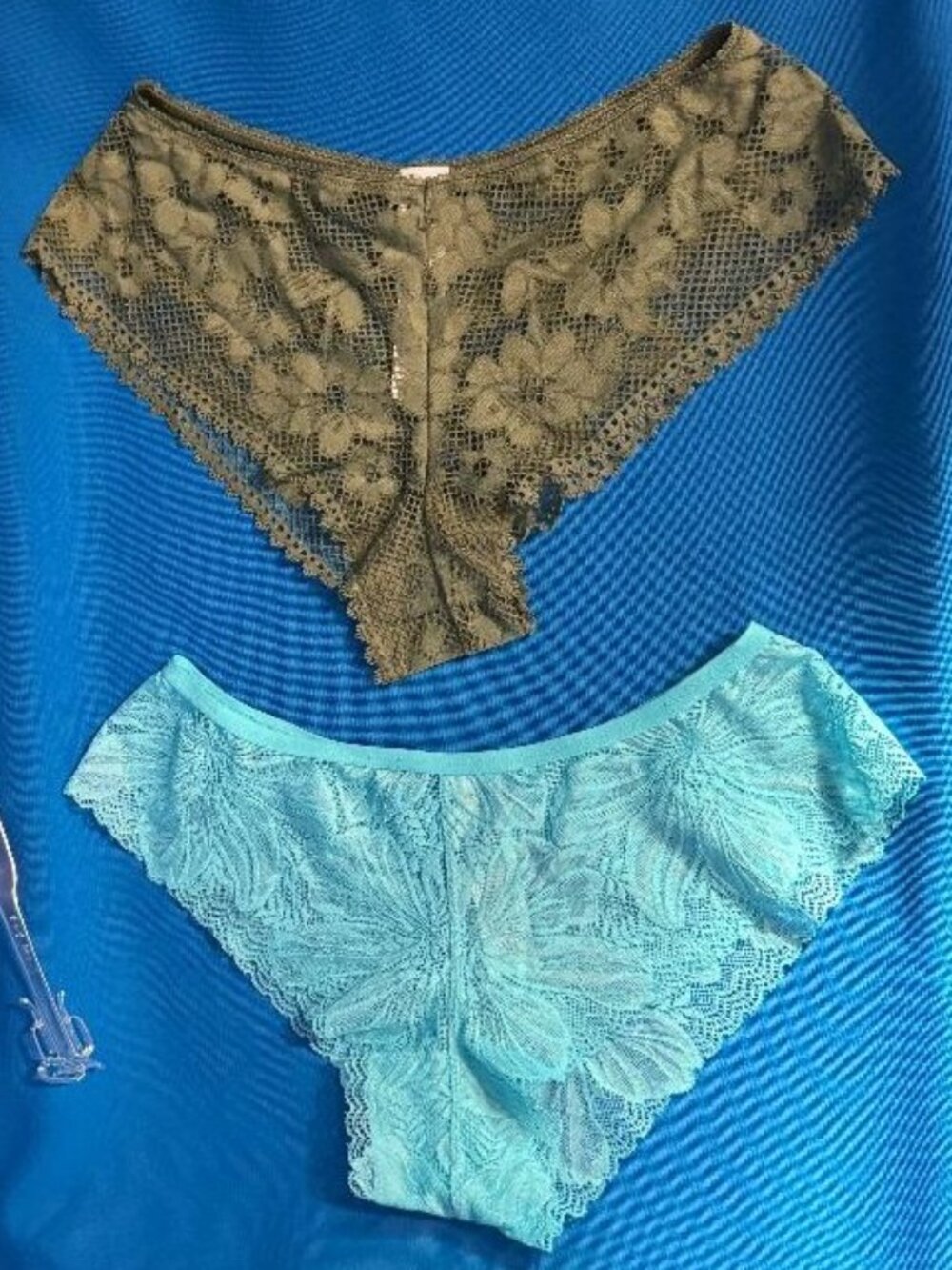 NWOT & HTF GORGEOUS 2 PK AERIE SHOW OFF SHEER JOY & TROPICOOL PANTIES XS X-SMALL